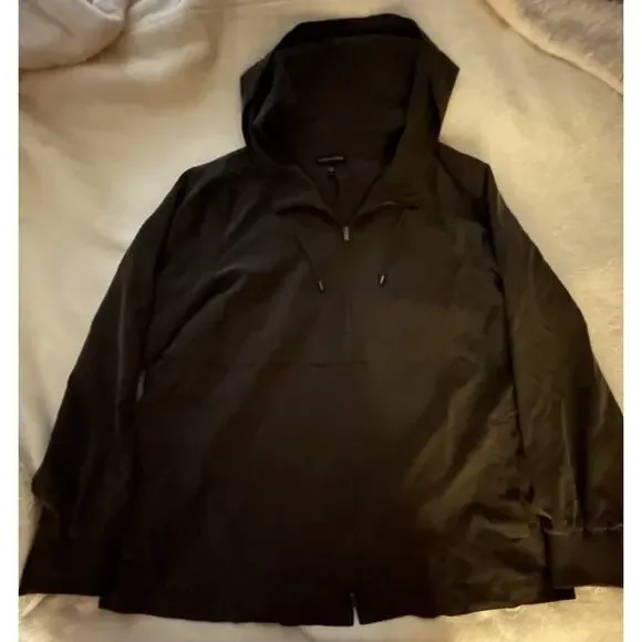 Eileen Fisher  Jacket Size M Windbreaker Gray Full Zip  Lined Outdoor Jacket - Picture 7 of 14